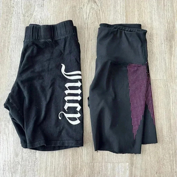 Womens Bundle of 2 Black Biker Shorts - L - Picture 1 of 11